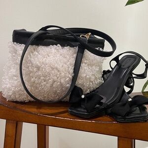 Faux Fur Bag and Shoe Bows
